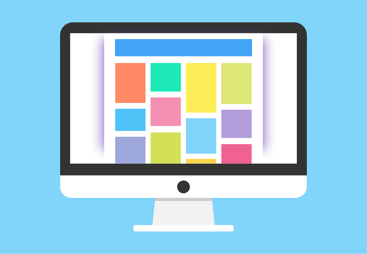 Graphic image of a generic webpage on a desktop