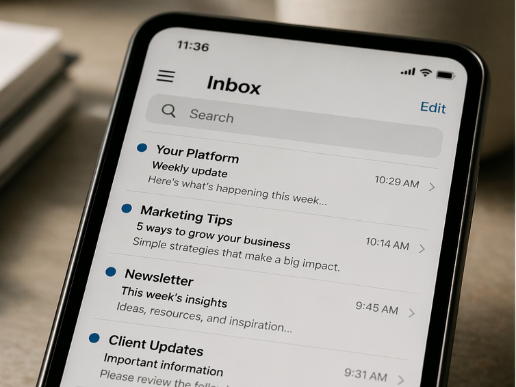 Full email inbox